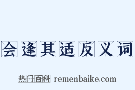 会逢其适反义词是什么意思的图片